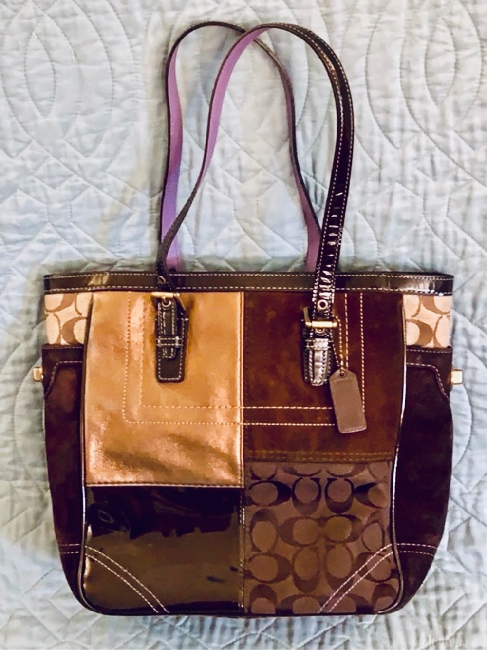 Vintage Coach Patchwork Gallery Tote Bag – Style F06J-F10432